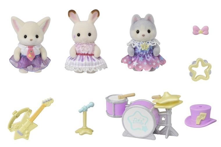 Sylvanian Families, 40th Anniversary, Baby Starry Concert, figurine cu accesorii, 5845