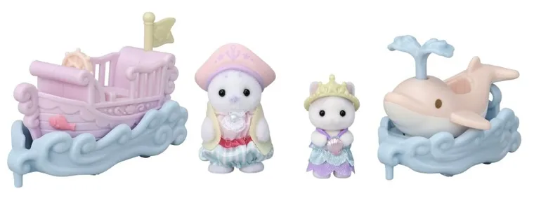 Sylvanian Families, Amusement Park Ride Set - Ride the Waves, set de joaca cu figurine, 5820