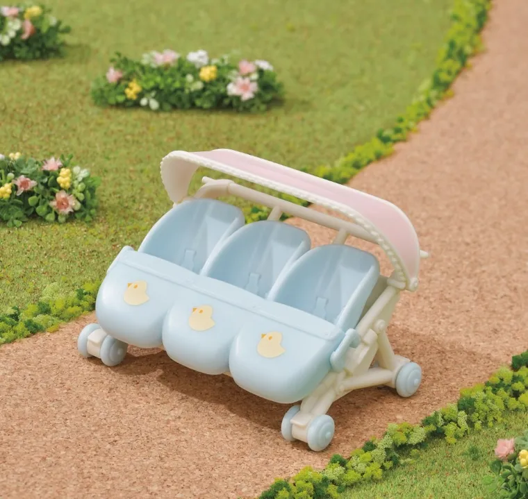 Sylvanian Families, Carucior pentru tripleti, 5533