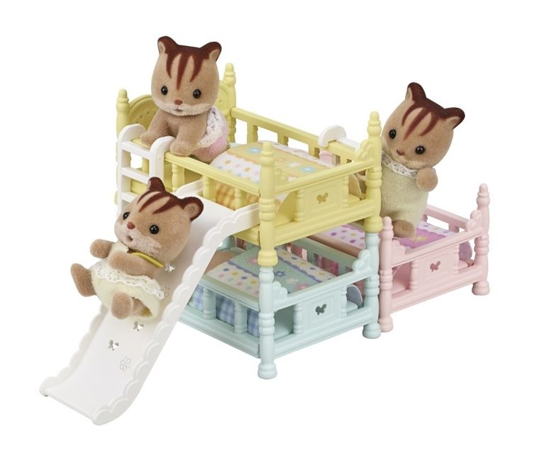 Sylvanian Families, Pat triplu, set cu accesorii, 5741