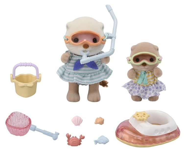 Sylvanian Families, Surorile vidrelor de mare in vacanta, set cu figurine, 5804