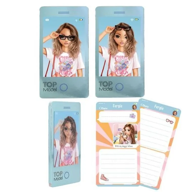 Top Model, carnetel in forma de telefon 3D, 1 buc.