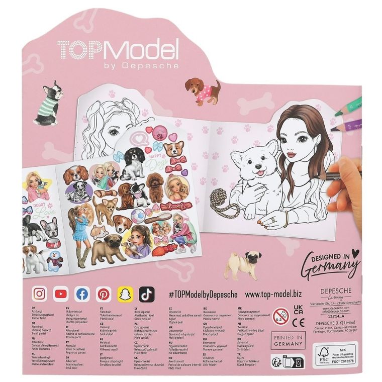 Top Model, Doggy, caiet de schite cu stickere