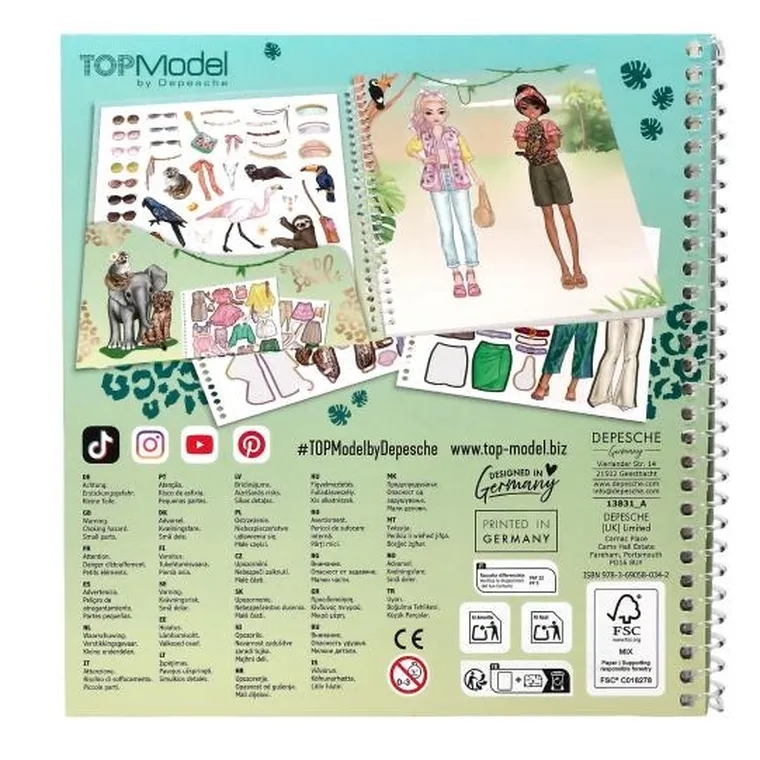 Top Model, Dress Me Up, Safari, set creativ cu autocolante