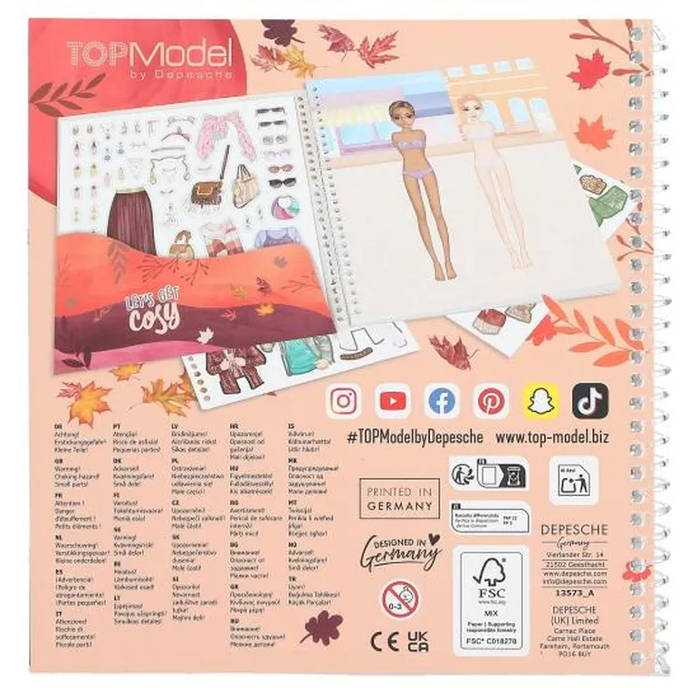 Top Model, Dress Me Up, set creativ cu stickere, Cosy