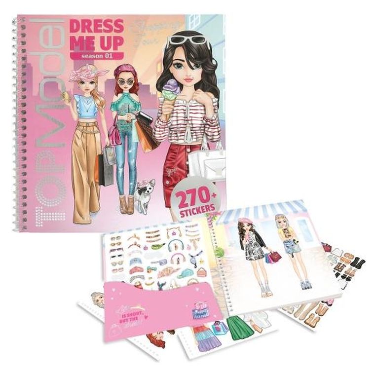Top Model, Dress Me Up, Shopping Tour, set creativ cu autocolante