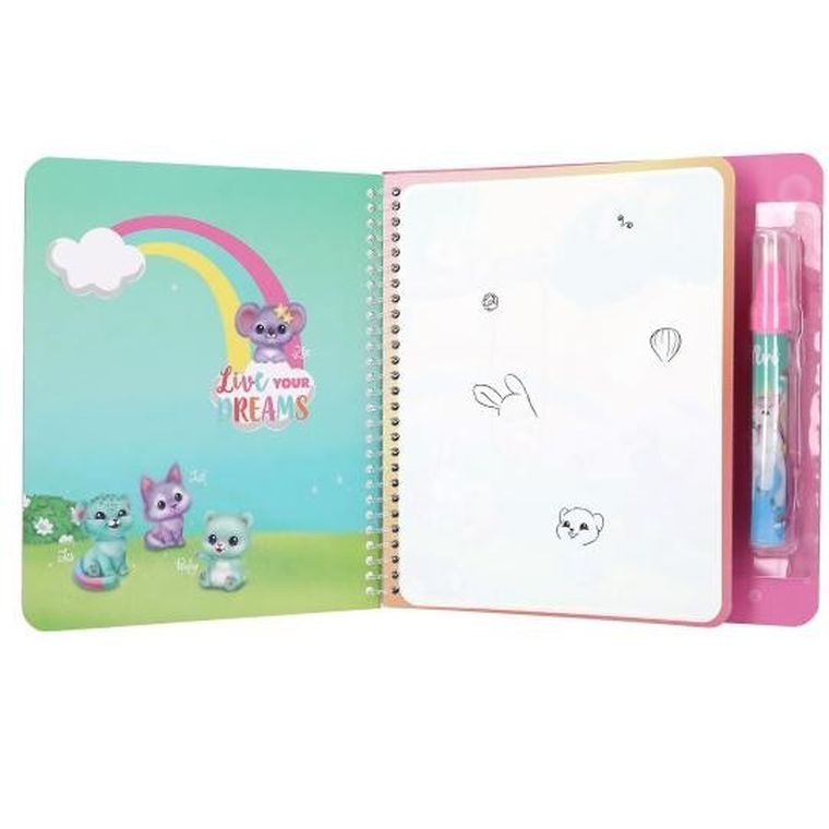 Top Model, Unicorn Ylvi, Aqua Magic Book, carte de colorat cu creion cu apa