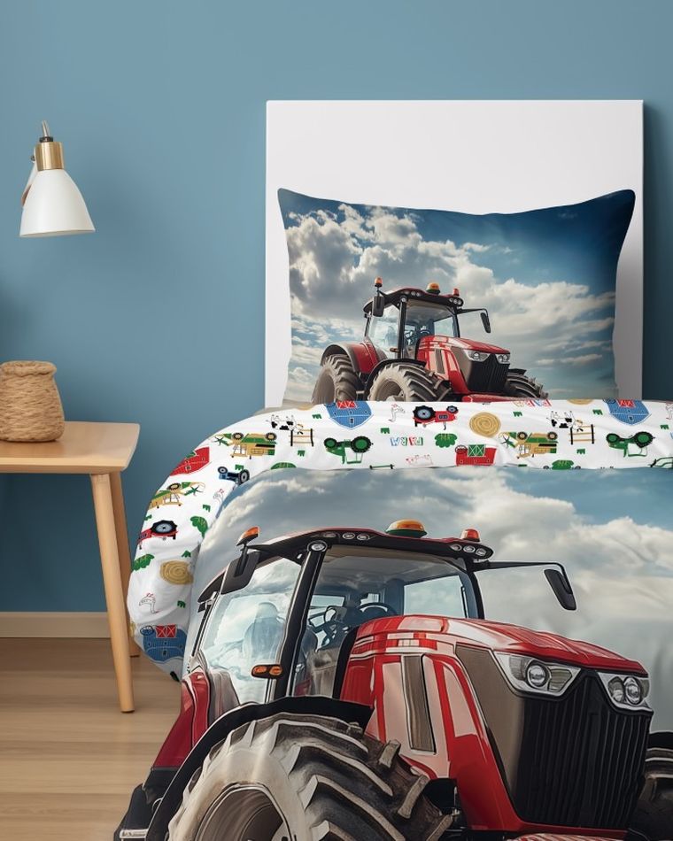 Tractor, set lenjerie de pat single, 160-200 cm