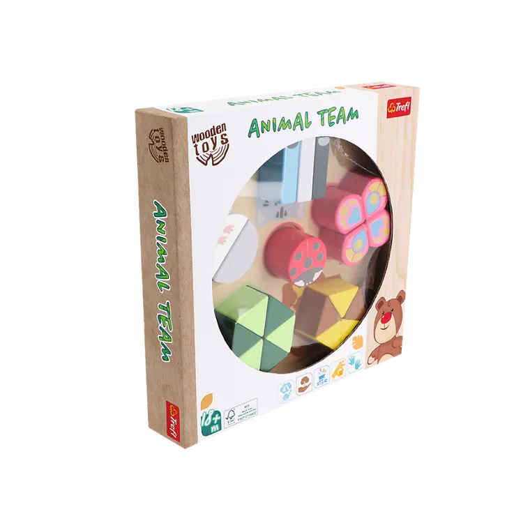 Trefl, Animal Team, jucarie educativa din lemn