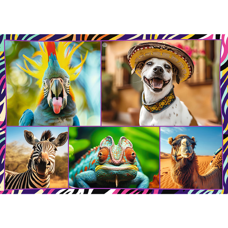 Trefl, Funny animals, puzzle, 4-250 piese