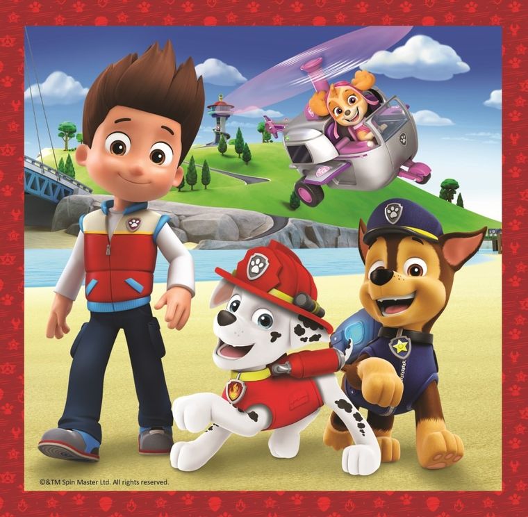 Trefl, Paw Patrol, puzzle 3in1, 106 piese
