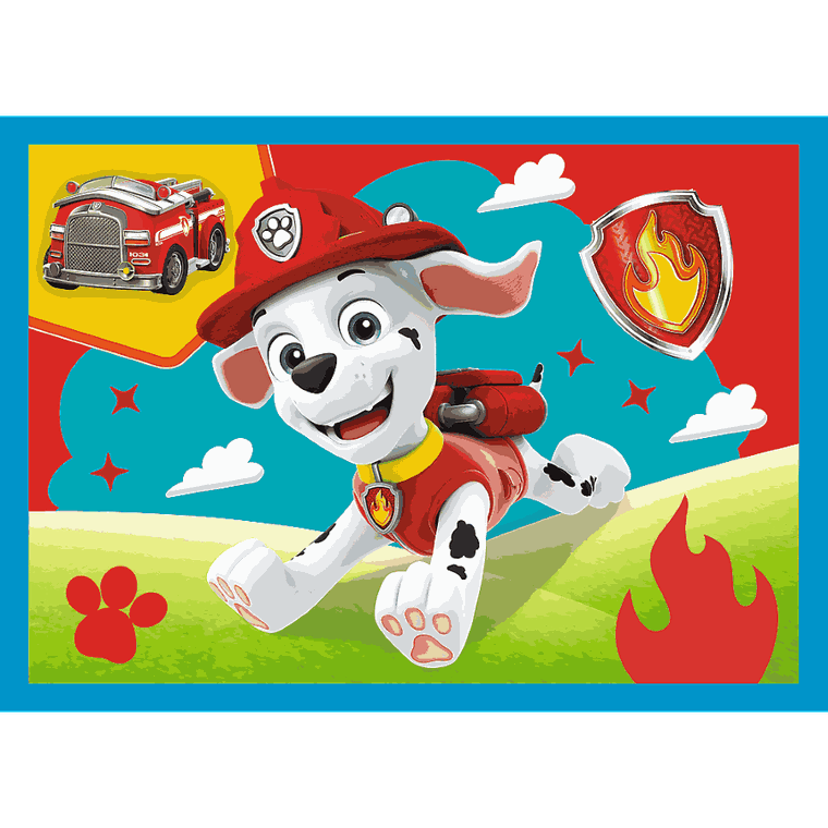 Trefl, Paw Patrol, puzzle 4in1, 71 piese