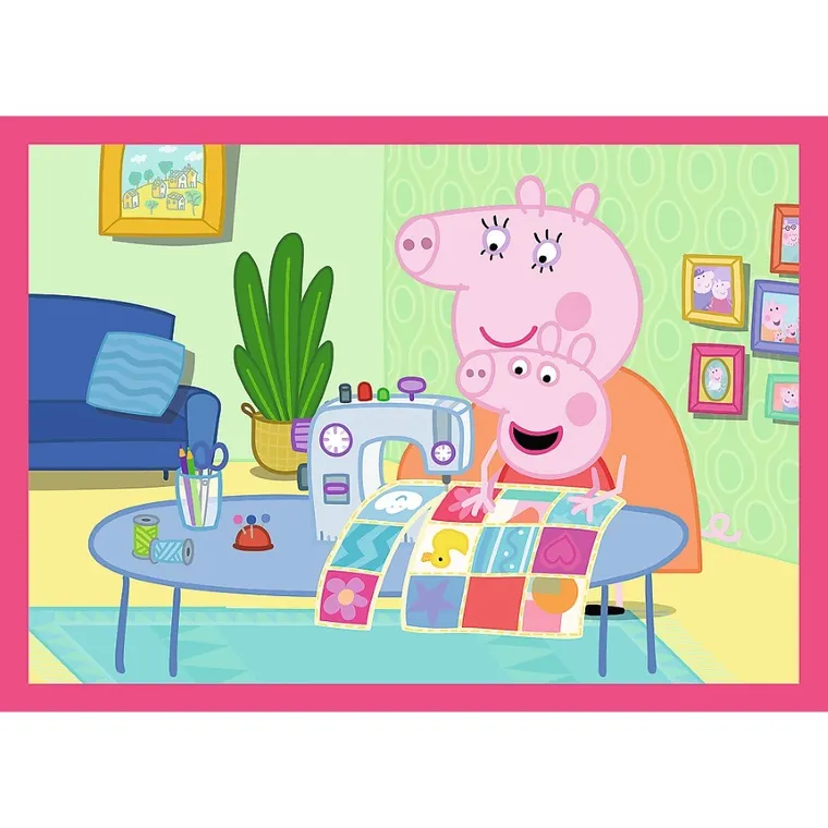 Trefl, Peppa Pig, puzzle 4in1