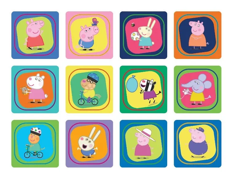 Trefl, Peppa Pig, puzzle si memos, 2in1