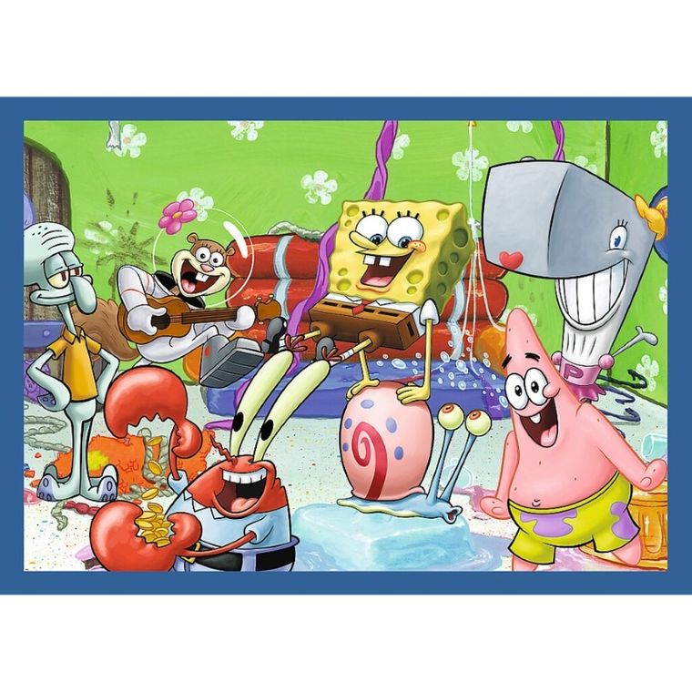 Trefl, SpongeBob, puzzle 4in1, 54+48+35+70 piese