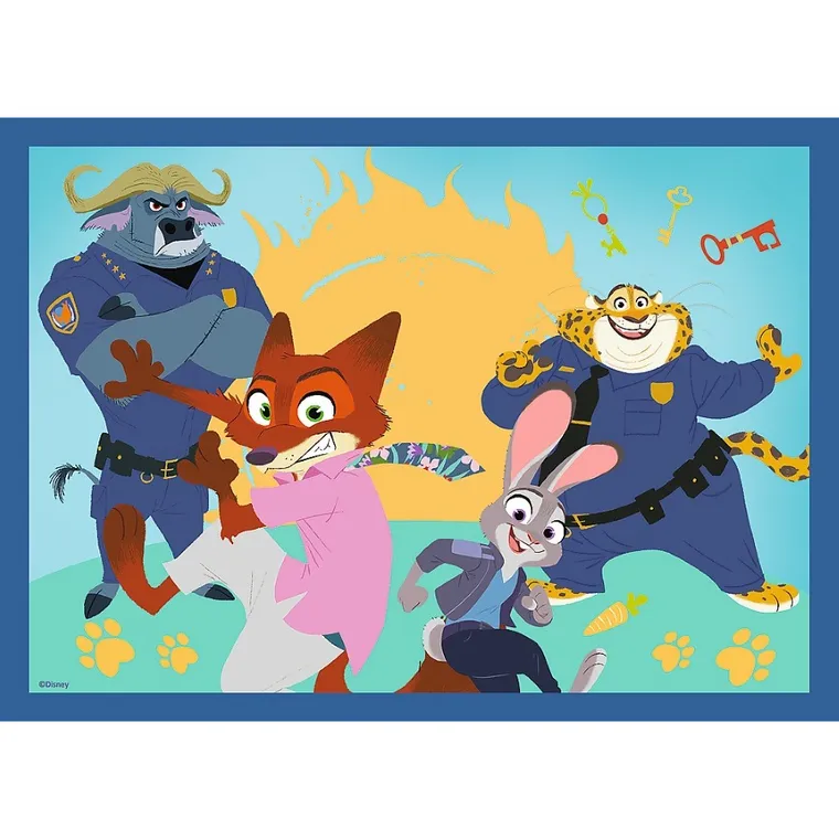 Trefl, Zootopia, puzzle 4in1