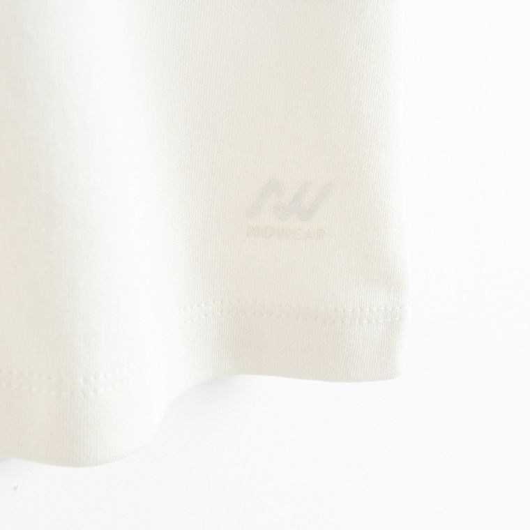 Tricou basic alb din bumbac pieptanat NOWEAR