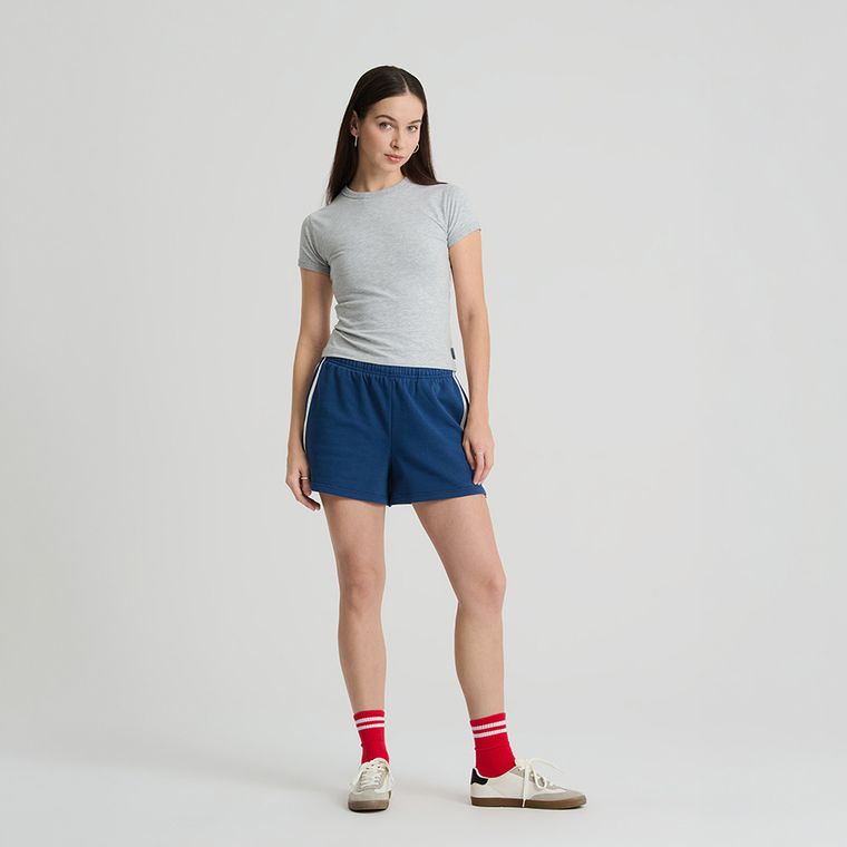 Tricou basic gri cu bumbac pieptanat NOWEAR