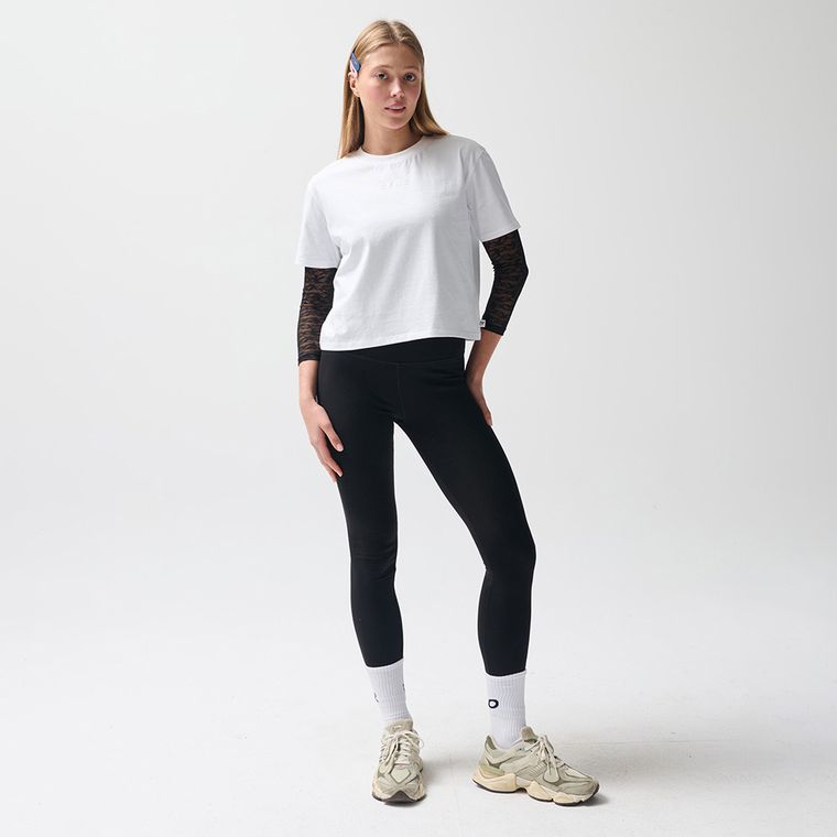 Tricou cropp alb din bumbac pieptanat NOWEAR