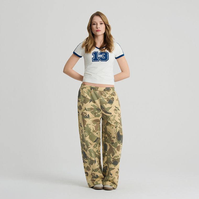 Tricou cu imprimeu si croiala slim NOWEAR