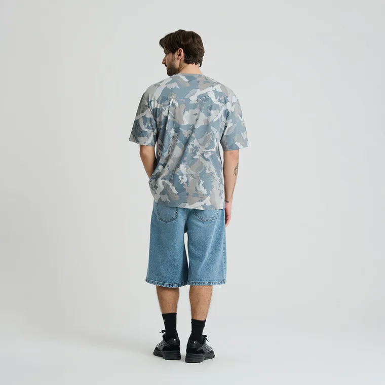 Tricou cu model camuflaj si croiala relaxed NOWEAR