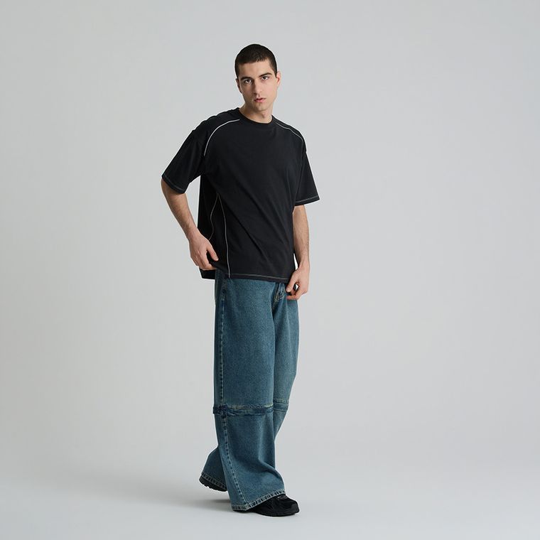 Tricou loose cu elemente reflectorizante NOWEAR