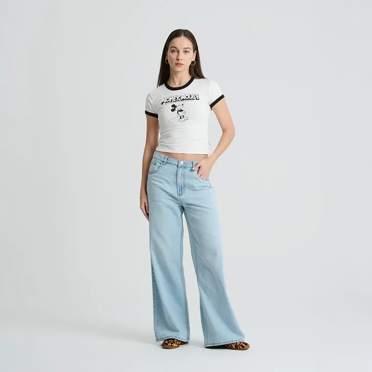 Tricou mulat cu imprimeu Mickey Mouse NOWEAR