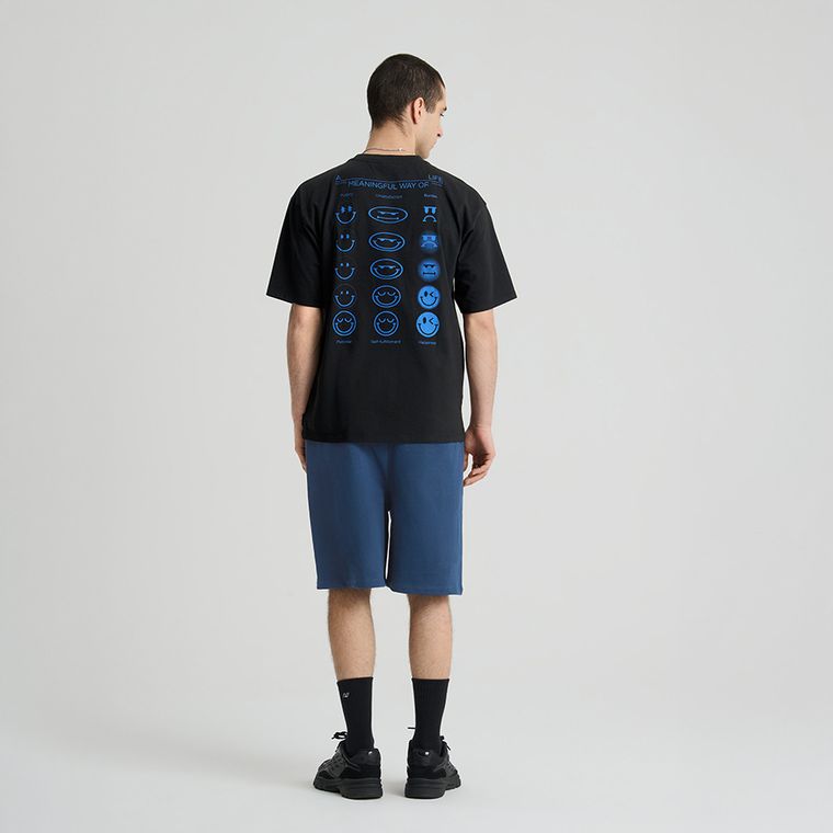 Tricou negru cu croiala relaxed S.W.Smiley NOWEAR