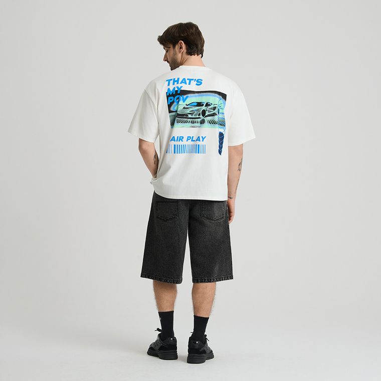 Tricou oversize cu imprimeu pe spate NOWEAR