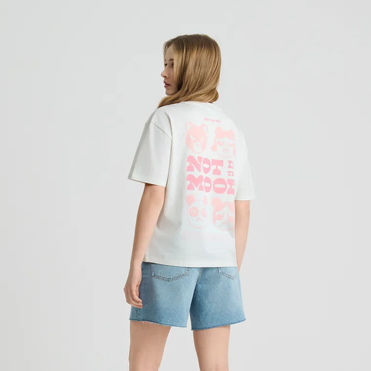 Tricou oversize din bumbac pieptanat NOWEAR