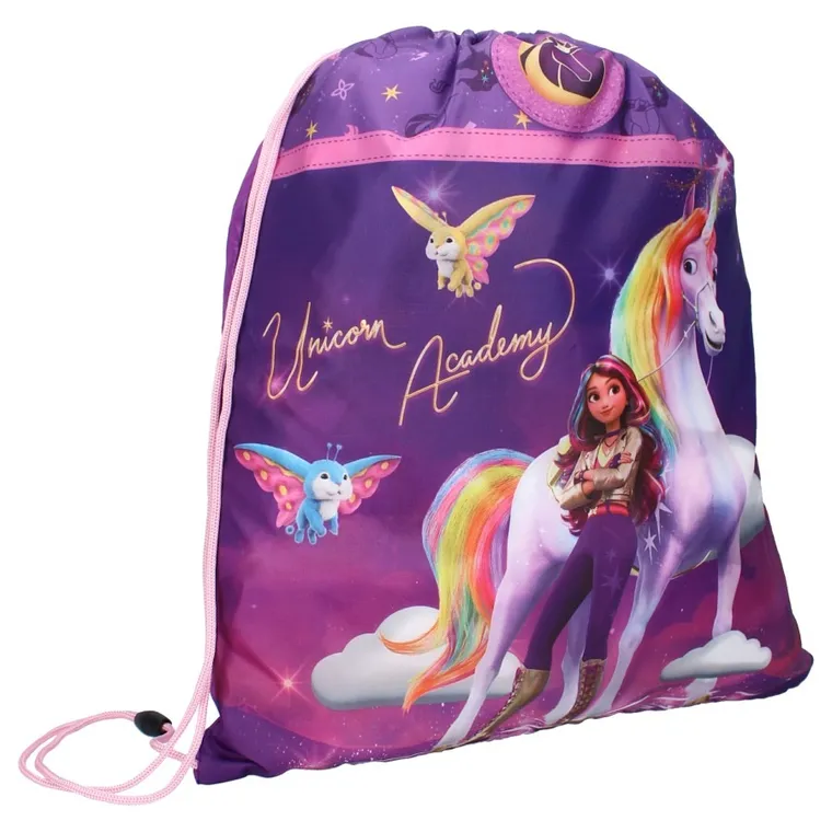Unicorn Academy, It's Fate, rucsac cu snur, violet