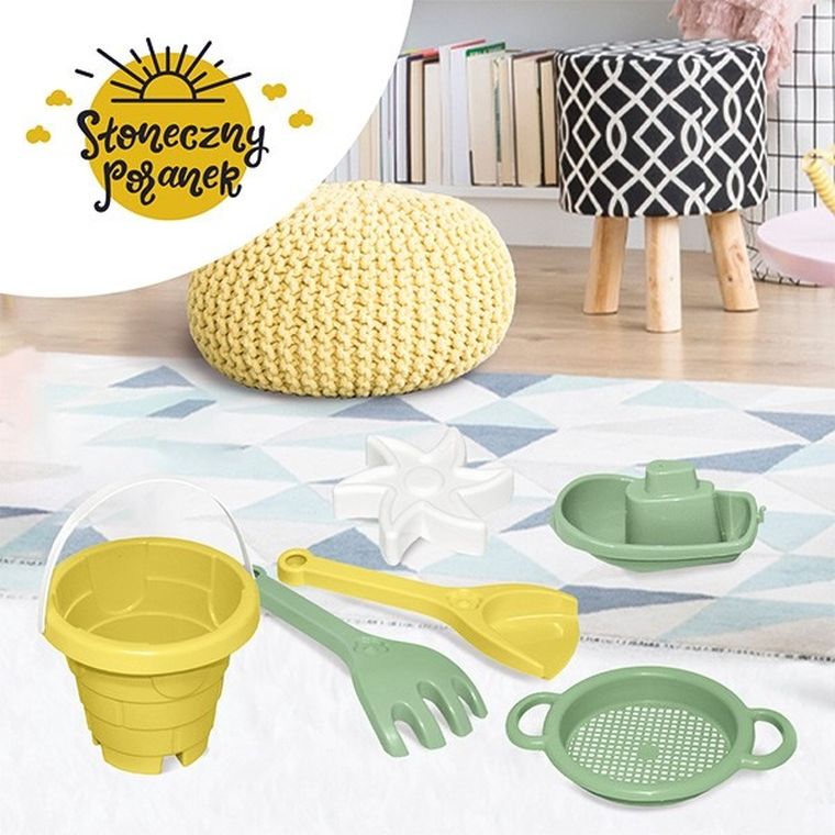 Wader, set de nisip, castel, Dimineata insorita