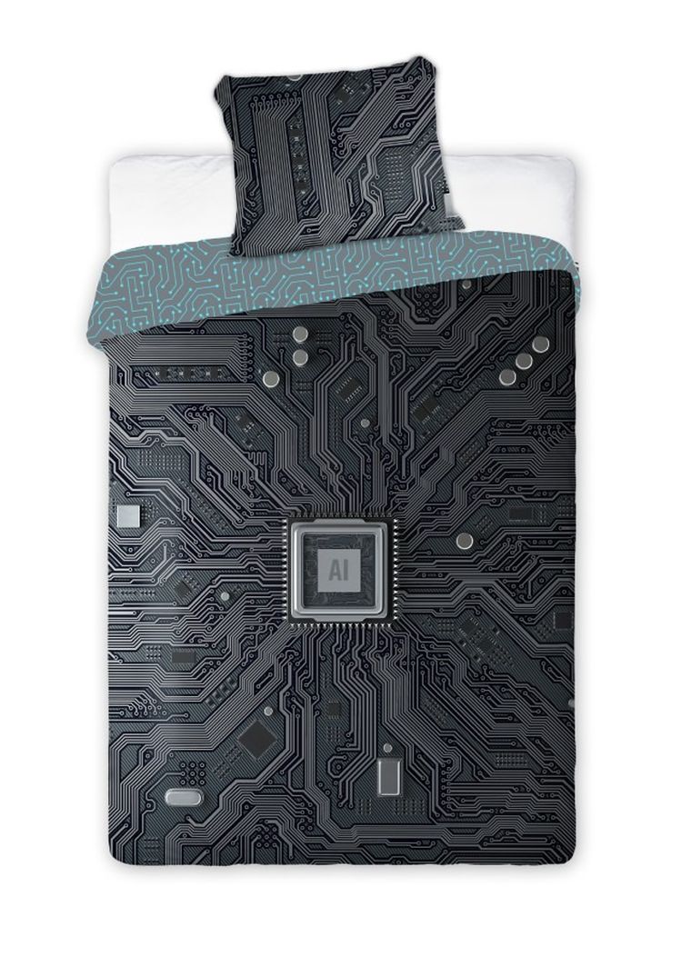 AI, set lenjerie de pat single, Fluo, 140-200 cm