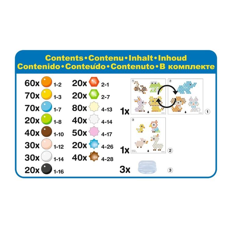 Aquabeads, Animalute vesele, set suplimentar, 31915