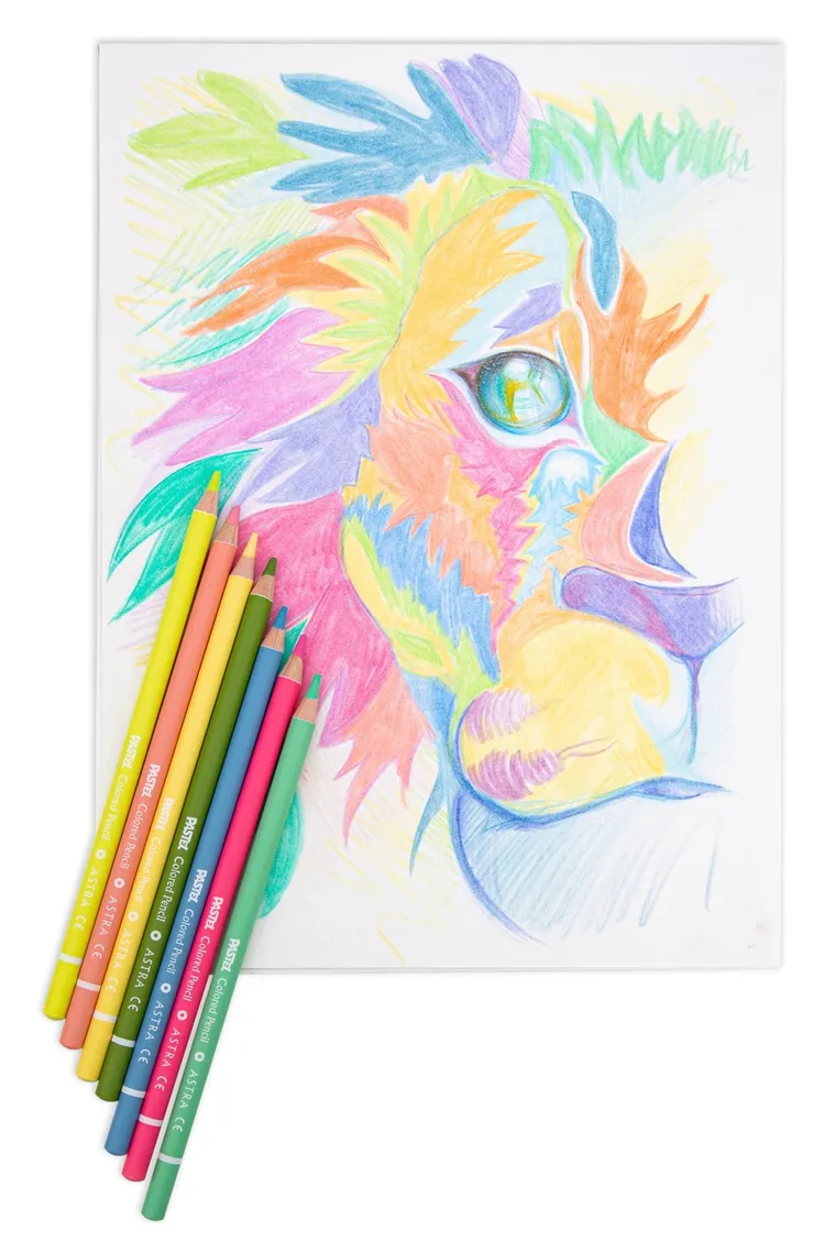 Astra, creioane pastel, rotunde, 50 culori