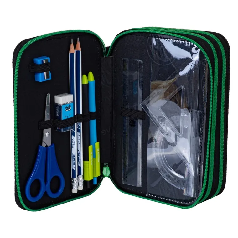 Astrabag, Jumbo, penar cu 3 compartimente, cu rechizite scolare