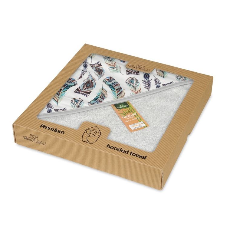 BabyMatex, Bamboo Design, prosop cu gluga din bambus, 100-100 cm