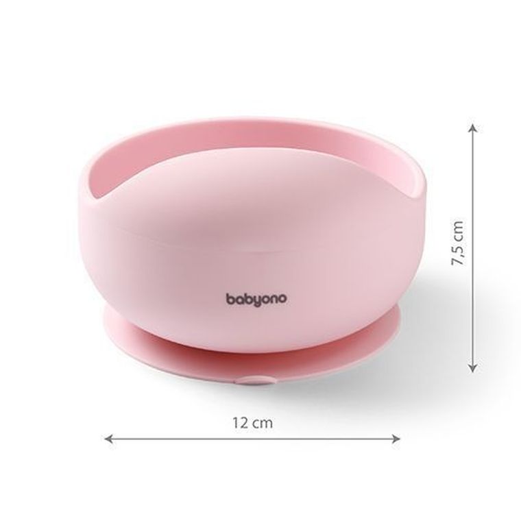 BabyOno, Casti din silicon cu ventuza, roz