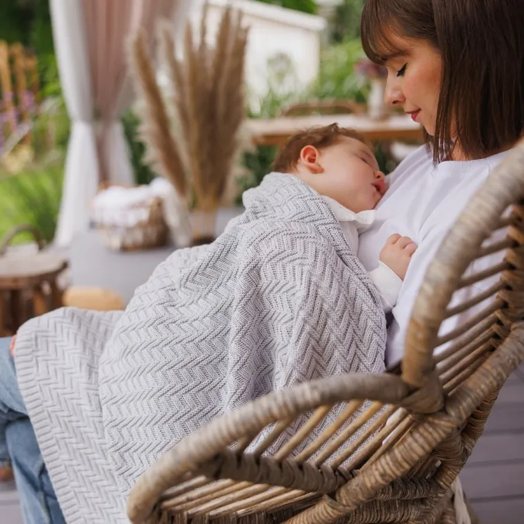 BabyOno, Paturica din bumbac organic, gri