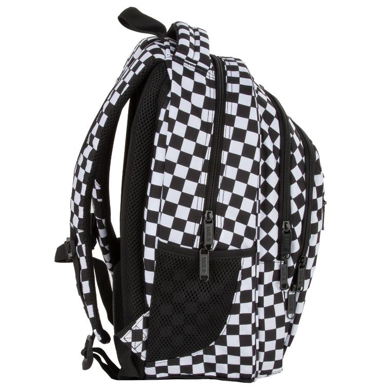 BackUp, rucsac pentru scoala, cu 3 compartimente, Carouri