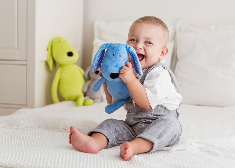 Balibazoo, Tulimy, jucarie de plus, catelus, albastru, 28 cm