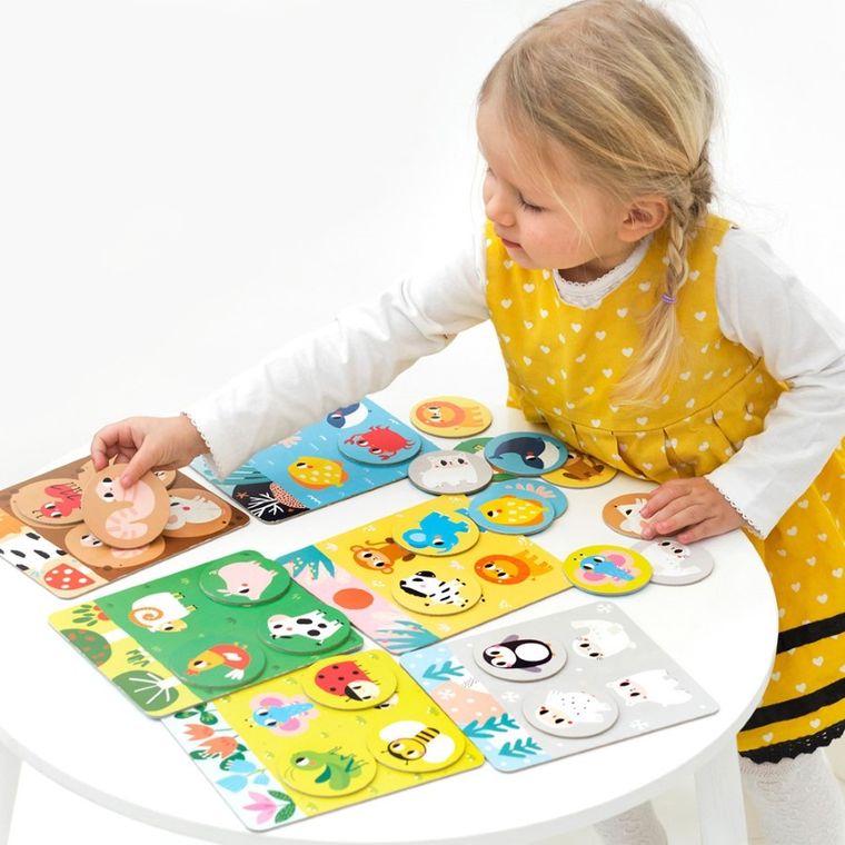 Banana Panda, Bingo Habitate, joc de bingo cu ghid pentru parinti, pentru varste de la 2 ani, 6 planse si 24 de jetoane