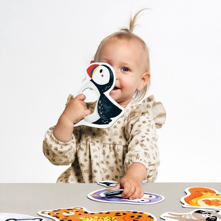 Banana Panda, First Jumbo Puzzle Mami si eu, set de puzzle-uri, pentru varsta de 18 luni+, 22 piese