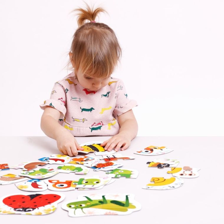 Banana Panda, Progressive Puzzle Creaturi mici, set de puzzle-uri, pentru varsta de 2+, 32 piese