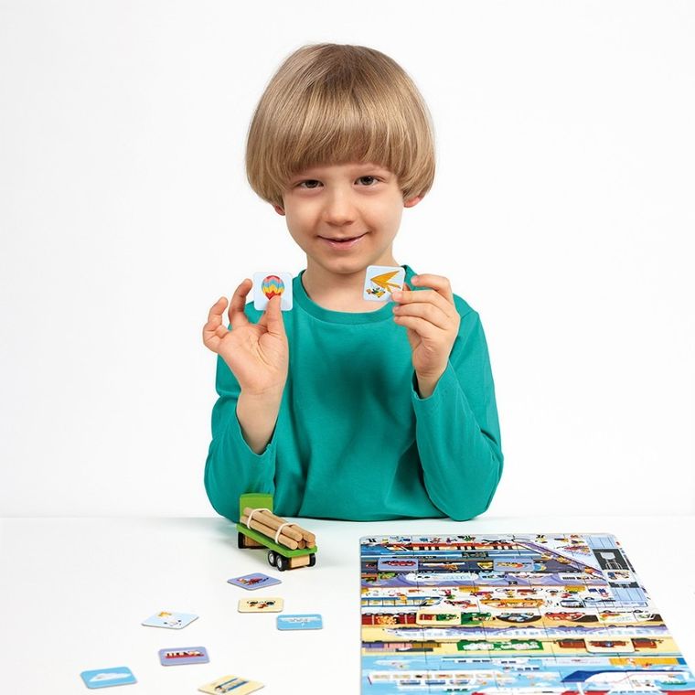 Banana Panda, Puzzle +, Transport, 4 ani+, 60+32 piese