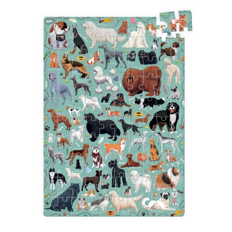 Banana Panda, Puzzlove Caini, puzzle pentru familie, pentru varsta de 5+, 100 piese