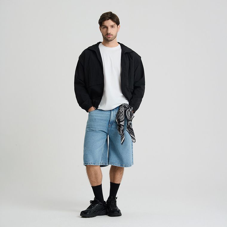 Bandana negru din bumbac unisex NOWEAR