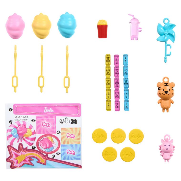 Barbie, Beach Detectives, Treats and Games Booth, set cu papusa si accesorii