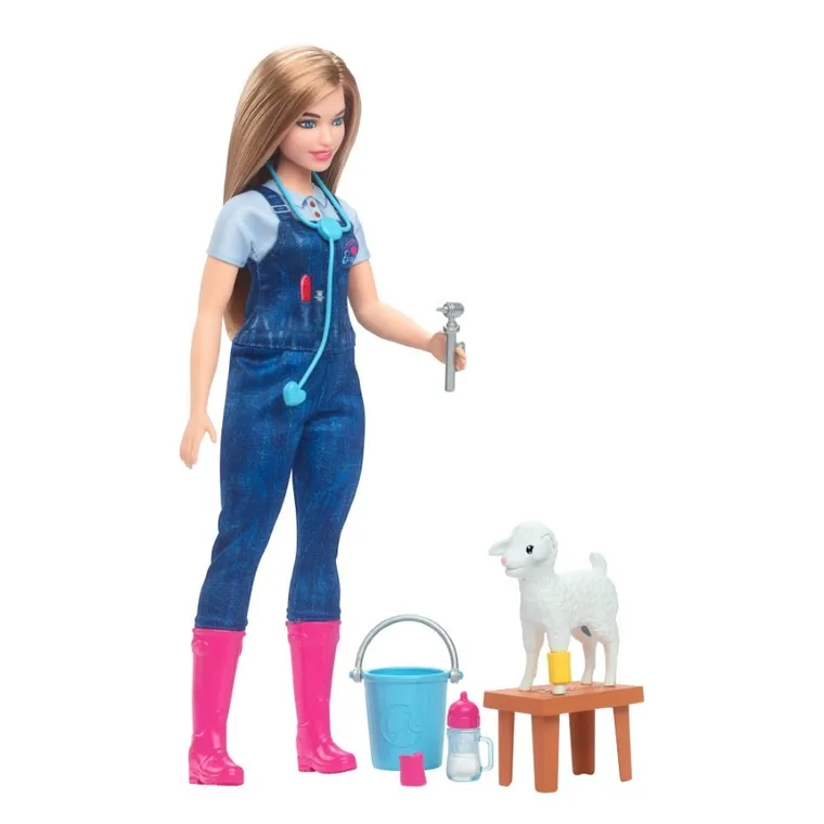 Barbie, Cariera, Veterinar la ferma, papusa cu accesorii