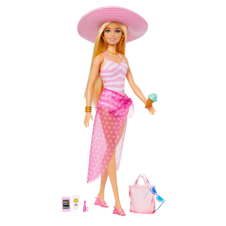 Barbie, Day at the Beach, papusa cu accesorii